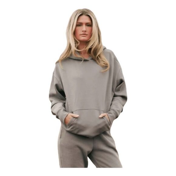 IVL Collective Oversized Hoodie Sweatshirt Soft Charcoal Gray Fleece S - Picture 1 of 9
